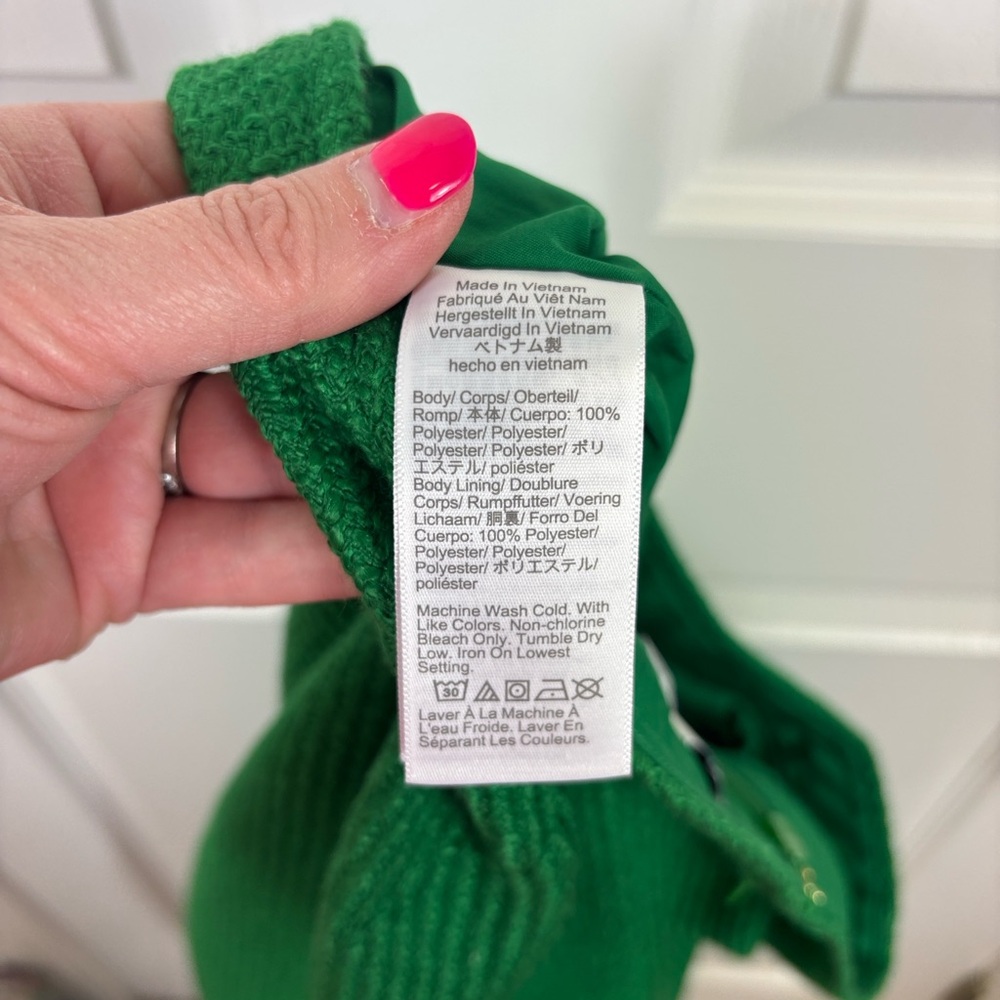 NWT J. Crew green tweed A. Line skirt sz 10 - Picture 6 of 7